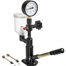 VEVOR Probador de Inyector de Combustible Diésel de 0-600 bar / 0-8.000 psi, Probador de Boquilla de Inyector Diésel con Indicador de Escala Dual para Ajustar La Presión de La Boquilla del Inyector