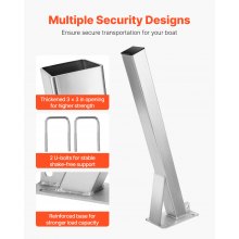 VEVOR Soporte para Cabrestante de Remolque 76 x 76 x 863 mm con Pernos en U