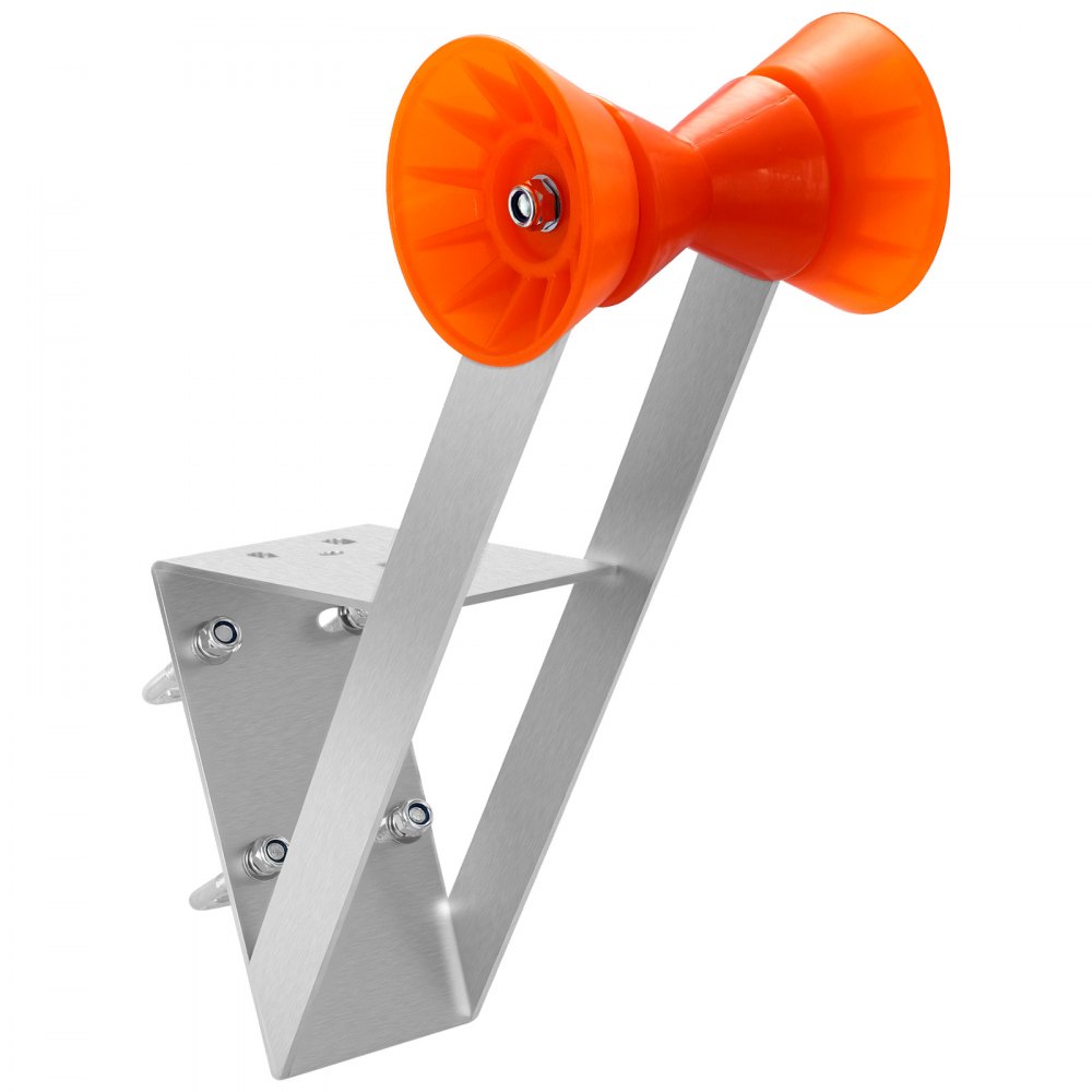 VEVOR Soporte para Cabrestante de Remolque de Barco, Compatible con Postes de Cabrestante de 50,8-76,2 mm, con Ruedas de TPU y Pernos en U para Motos Acuáticas, Veleros, Barcos de Pesca, Plata