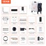 VEVOR Calentador Diésel Portátil 2 kW Todo en Uno de 12 V/24 V, con Control por Aplicación Bluetooth, Control Remoto y Pantalla de Visualización, Alarma de CO, Calentamiento Rápido para Vehículos