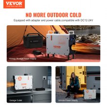 VEVOR Calentador de Aire Diésel 12 V/24 V y 2 kW con Bluetooth y Control Remoto