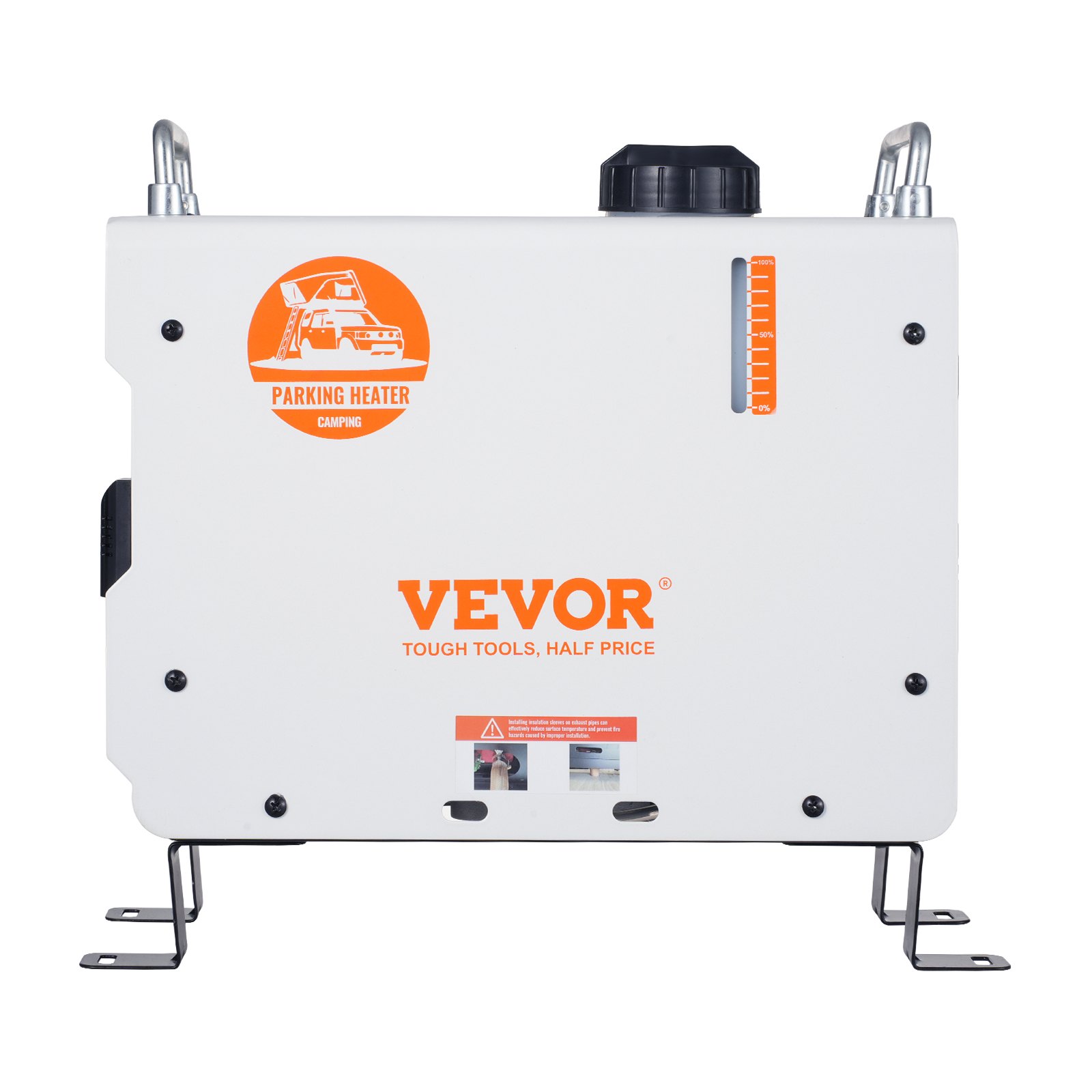 VEVOR Calentador Diésel Portátil 2 kW Todo en Uno de 12 V/24 V, con Control por Aplicación Bluetooth, Control Remoto y Pantalla de Visualización, Alarma de CO, Calentamiento Rápido para Vehículos