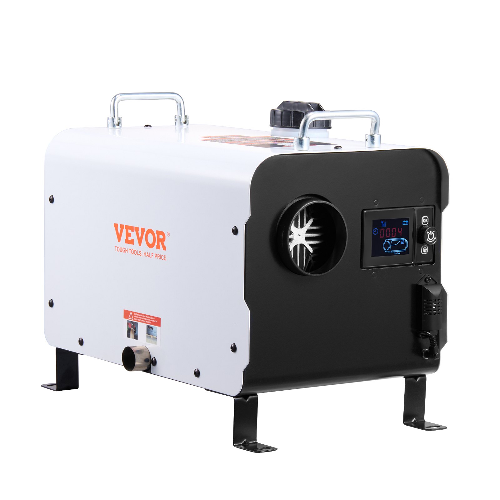 VEVOR Calentador Diésel Portátil 5-8KW Todo en Uno 12 V/24 V, con Control por Aplicación Bluetooth, Control Remoto y Pantalla de Visualización, Alarma de CO, Calentamiento Rápido Vehículos y Exteriores