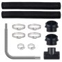 VEVOR Manguera de calentador diésel conducto de aire expandible 75 mm manguera de escape de acero inoxidable 25 mm 2 ventilaciones abrazadera de manguera para calentadores de estacionamiento diésel