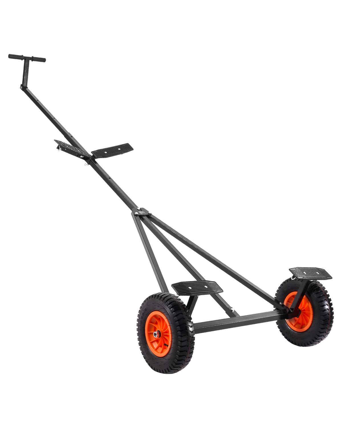 VEVOR Boat Trailer Transport Trolley, Maneuvering Aid Trailer, 190 kg Support Load, 40 cm Pneumatic Tires, Carbon Steel, Non-Slip Mounting, for Moving Kayaks, Motorboats and Fishing Boats