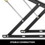 VEVOR Juego de Dos Bisagras para Canapé con Dos Resortes  para Cama 1.5x1.8M de Largo Sistema de Elevación con Amortiguadores Bisagra para Canape Herrajes Cama Abatible Pistones para Canapes Negro