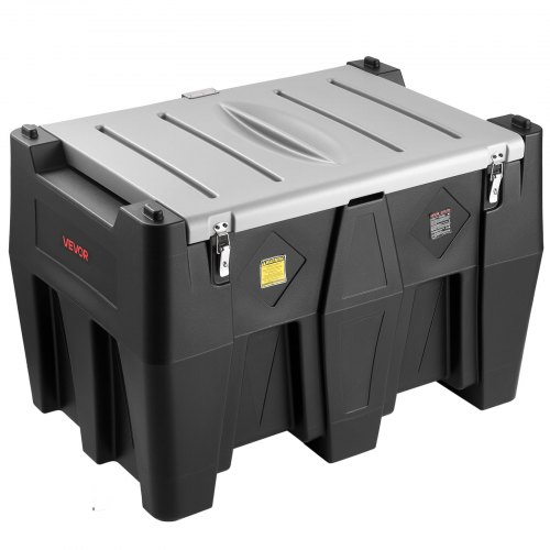 VEVOR Tanque de Diésel Portátil, Tanque de Combustible de Capacidad de 484,5 L con Bomba de Transferencia Eléctrica y Manguera de Goma de 4 m, Contendor de Transferencia de Diésel de PE, Negro
