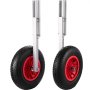 VEVOR transom wheels, 300 lbs load capacity, 15-inch launching wheels, aluminum alloy starting wheels, boat wheels with 4 quick-release pins for inflatable boats, mud boats, rowing boats, and sailing dinghies