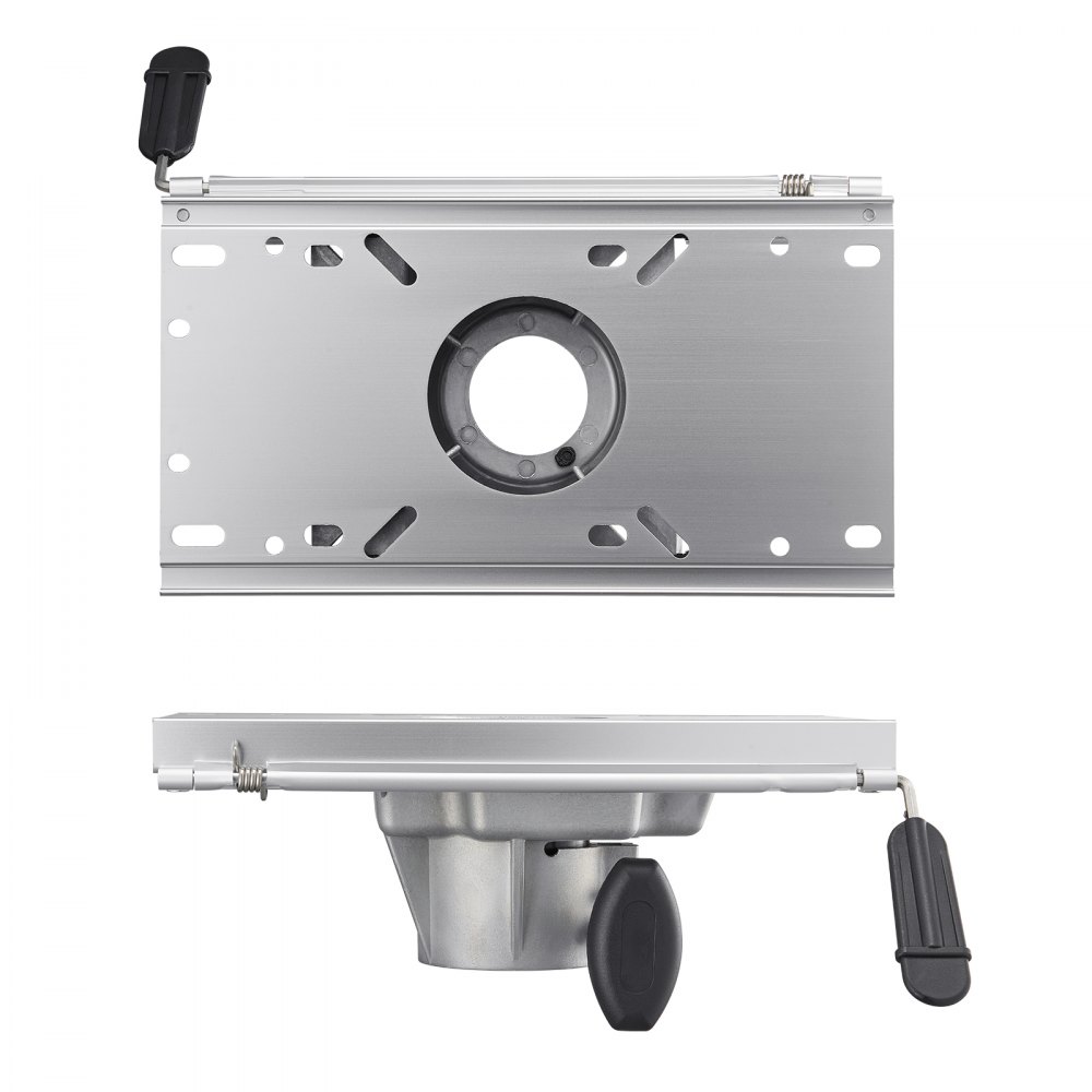 VEVOR Pedestal para Asiento de Barco, con Ajuste Deslizante hacia Adelante y Atrás, Base de Aleación de Aluminio con Tobogán, Recorrido Deslizante 12,7 cm, Resistente al Agua y a la Oxidación