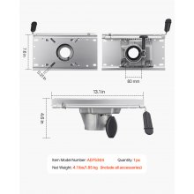 VEVOR Pedestal para Asiento de Barco Ajuste Deslizante hacia Adelante y Atrás