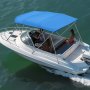 VEVOR Funda de Repuesto para Toldo Bimini 4 Arcos, Largo de 244 cm, de Grado Marino 600D, Alta Resistencia, Toldo de Repuesto para Barco, para Embarcaciones de Ancho de 246-262 cm, Azul, Sin Marco