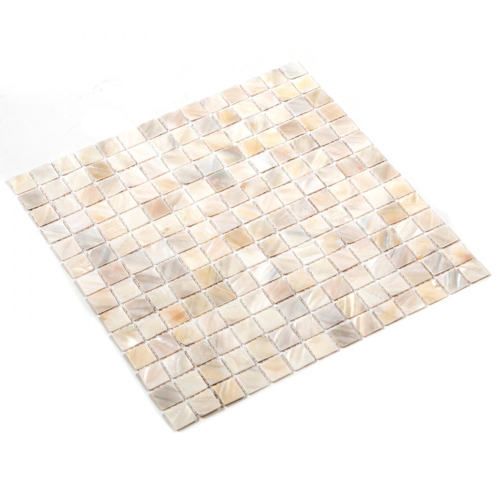 11 Pcs Azulejos De Mosaico De Cristal Baldosas De Cerámica Color Perla Baño