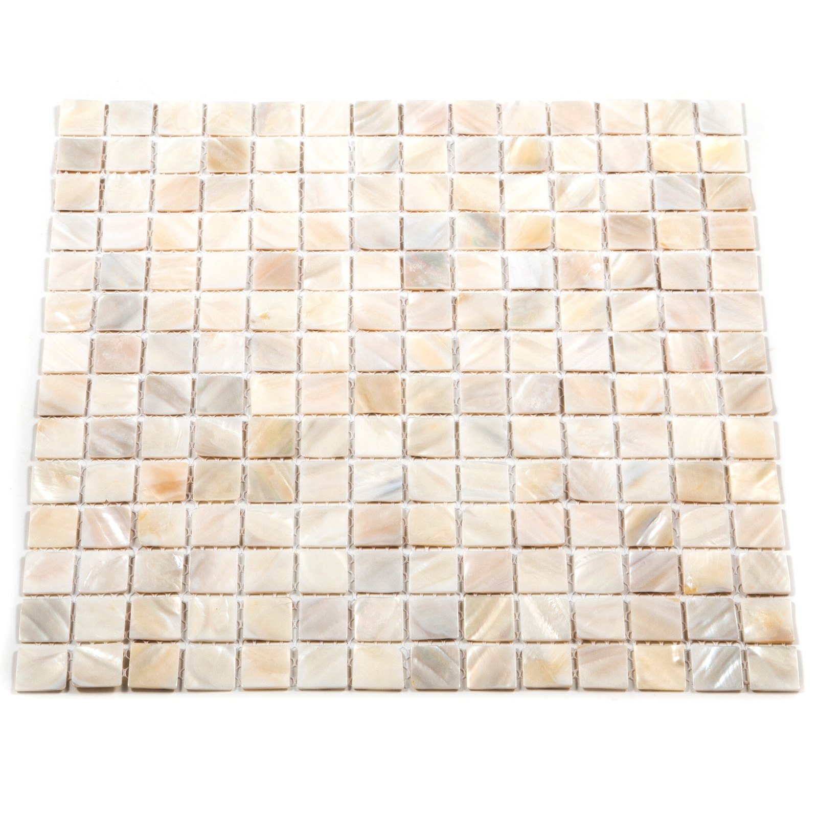 11 Pcs Azulejos De Mosaico De Cristal Baldosas De Cerámica Color Perla Baño