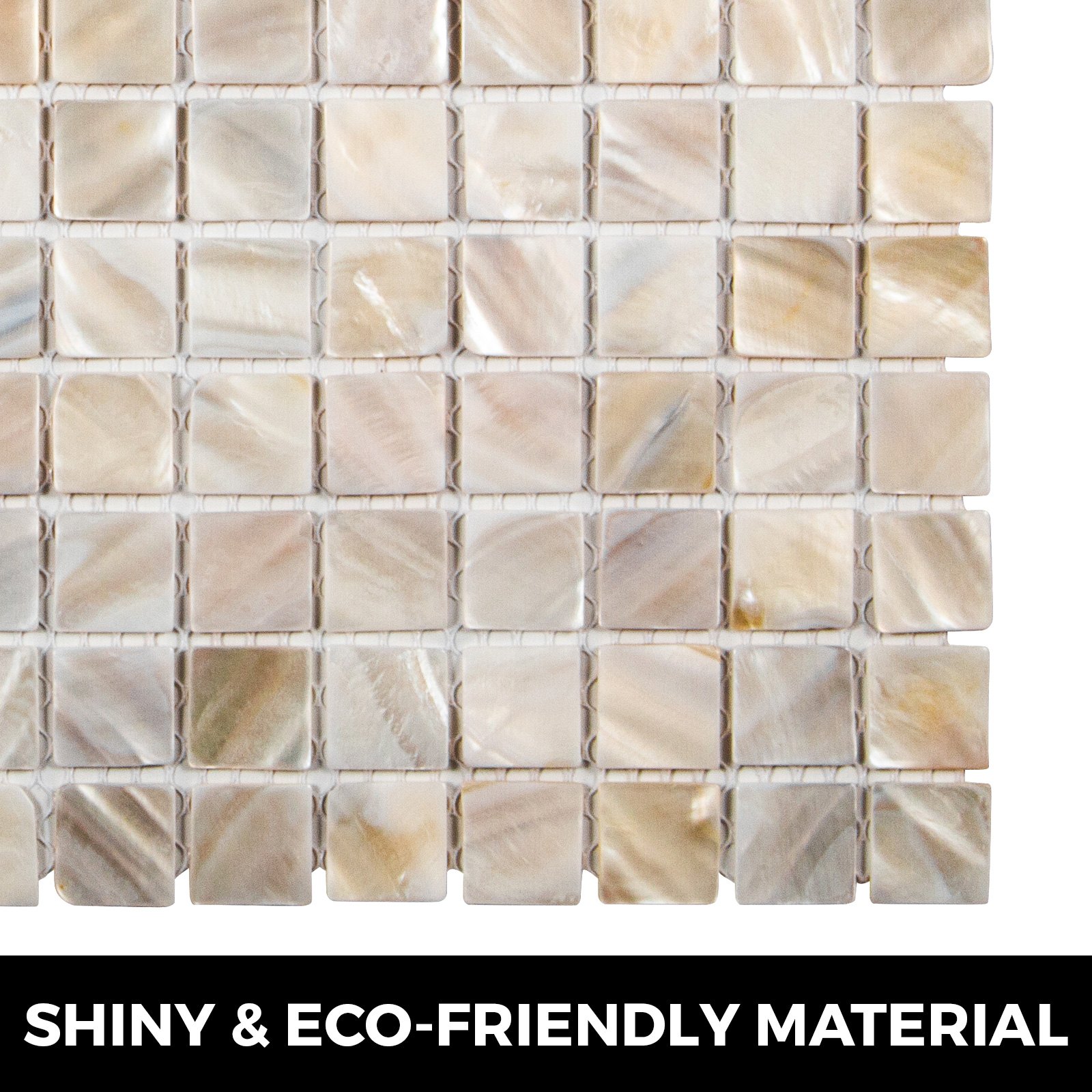 11 Pcs Azulejos De Mosaico De Cristal Baldosas De Cerámica Color Perla Baño