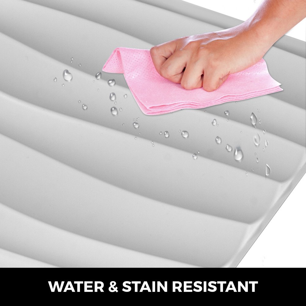 Paneles De Pared De Pvc 3d Impermeable Azulejos Blancos Diseño De Olas 13pcs