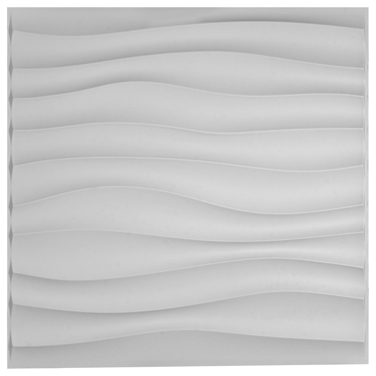 Paneles De Pared De Pvc 3d Impermeable Azulejos Blancos Diseño De Olas 13pcs