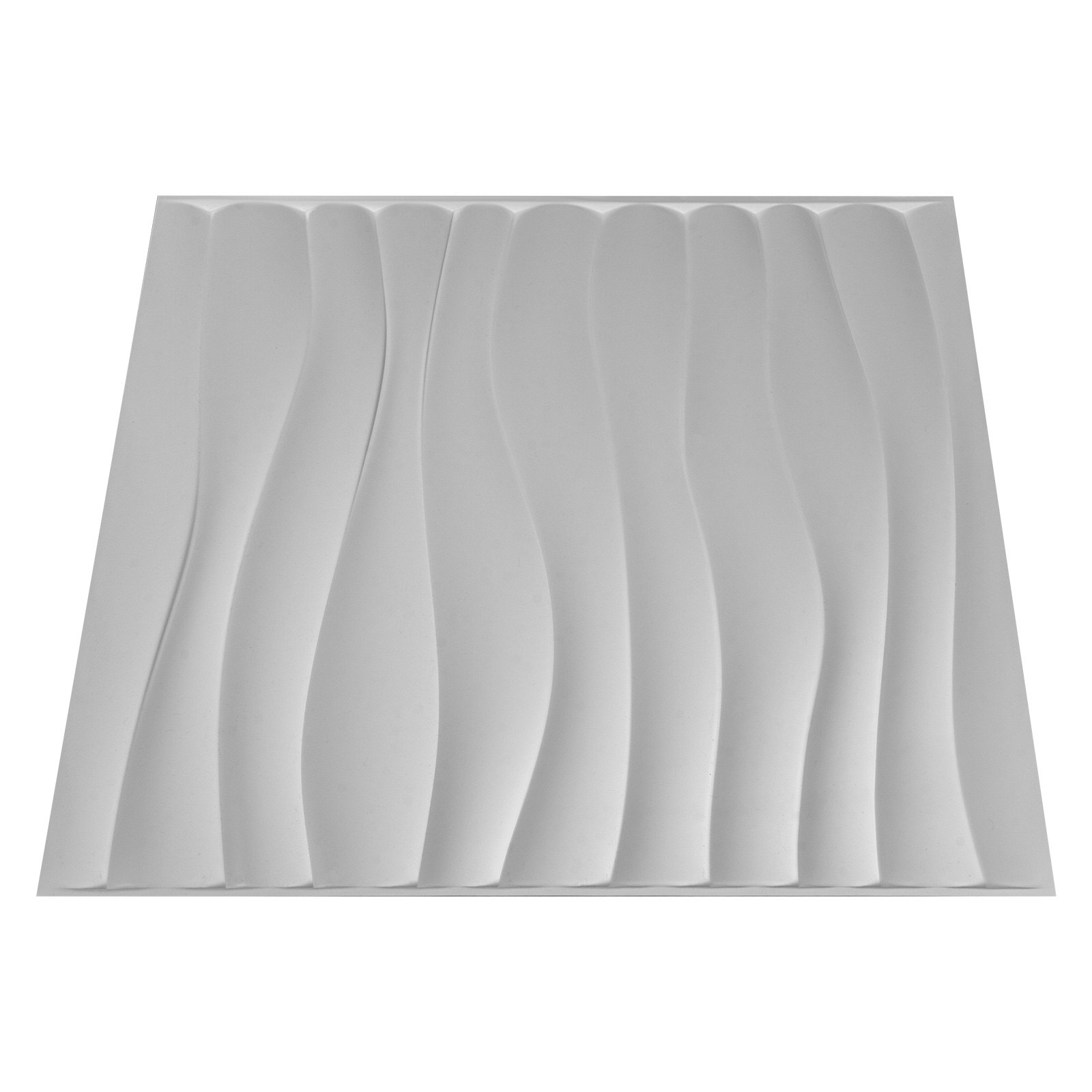 Paneles De Pared De Pvc 3d Impermeable Azulejos Blancos Diseño De Olas 13pcs