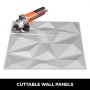 Paneles de pared 3D VEVOR cortados con amoladora angular Lomvum.