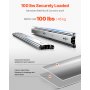 VEVOR Correderas para Cajones con Montaje Lateral 10 Pares 500 x 46 x 12,7 mm