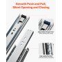 VEVOR Correderas para Cajones con Montaje Lateral 10 Pares 500 x 46 x 12,7 mm