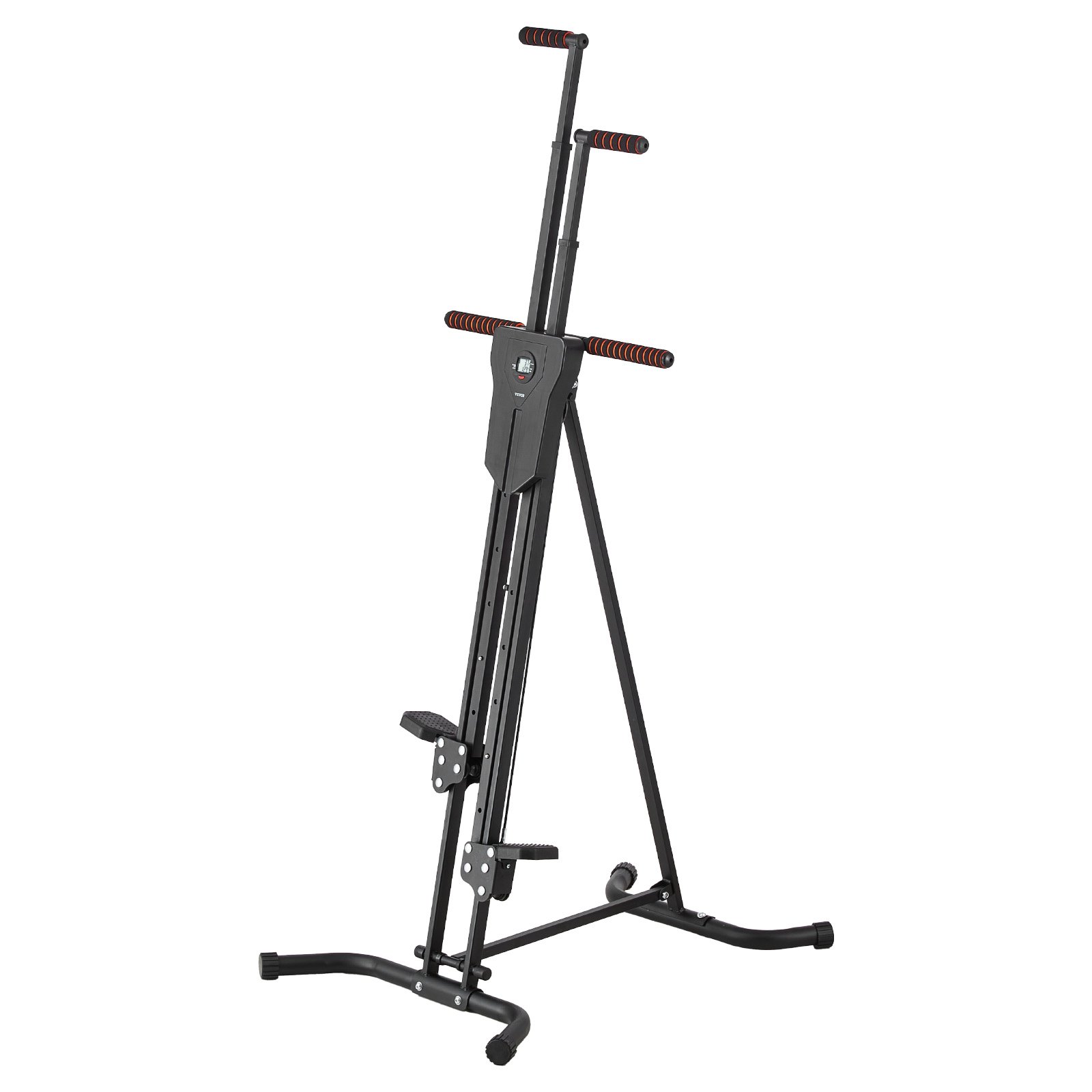 VEVOR Stepper Training Device, Vertical Climber for Home Gym Training, Compact Foldable Climber, Full Body Workout Climber with Height-Adjustable Handlebar and Pedal
