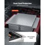 VEVOR Caja de Herramientas para Caja de Camión, Aleación Aluminio, con Placa de Diamante, Soporta hasta 100 kg, Ideal para Camión, Camioneta, Caja, RV, Remolque, 770 x 610 x 230 mm, Color Plata