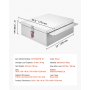 VEVOR Caja de Herramientas para Caja de Camión, Aleación Aluminio, con Placa de Diamante, Soporta hasta 100 kg, Ideal para Camión, Camioneta, Caja, RV, Remolque, 770 x 610 x 230 mm, Color Plata