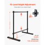 VEVOR Barra Doble de Ballet Independiente, 10 Niveles, Barra Elástica de Metal para Ejercicios de Entrenamiento de Equilibrio y Relajación, Portátil, 1315 x 678 x 1230 mm, Carga 159 kg, Negro
