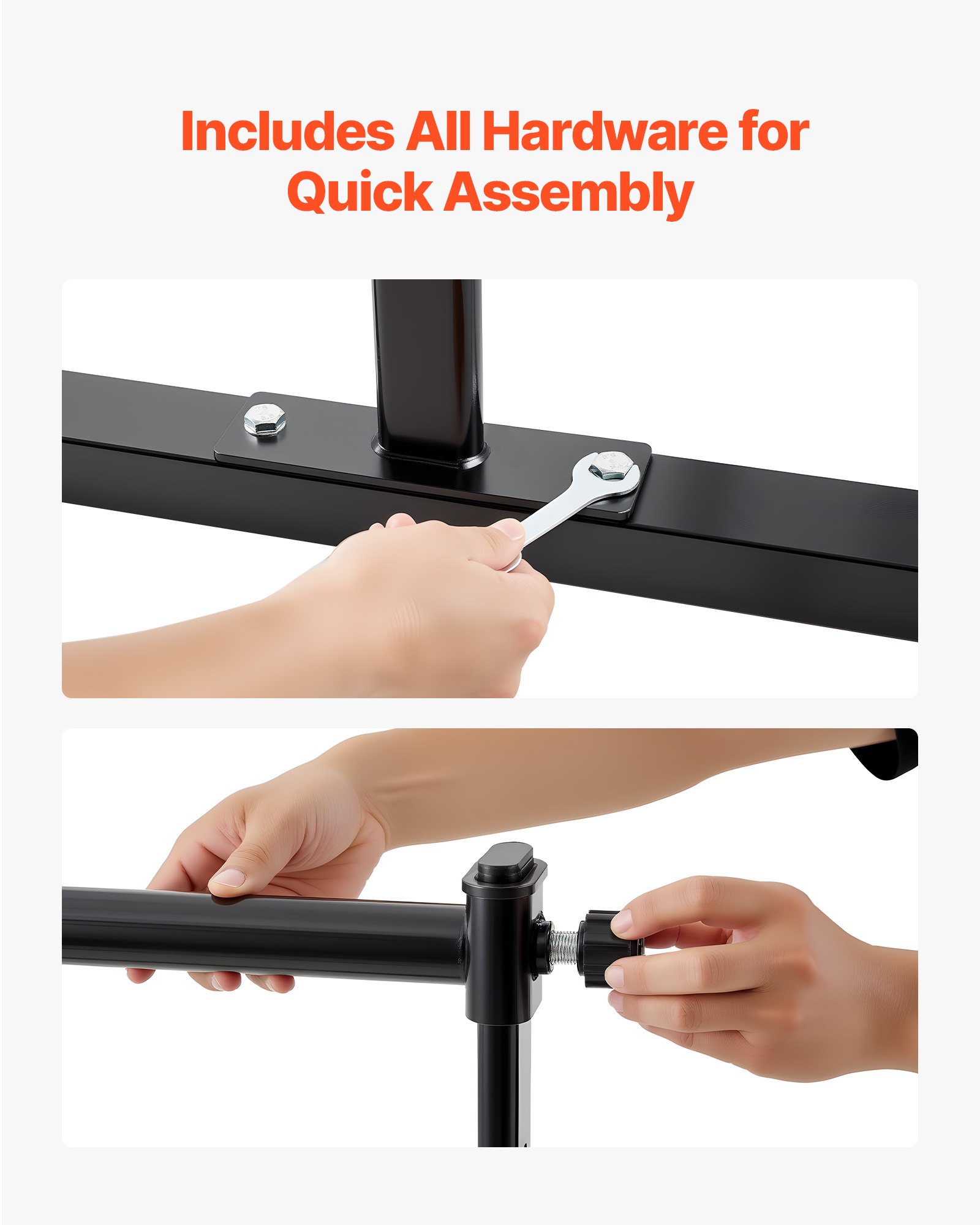 VEVOR Barra Doble de Ballet Independiente, 10 Niveles, Barra Elástica de Metal para Ejercicios de Entrenamiento de Equilibrio y Relajación, Portátil, 1315 x 678 x 1230 mm, Carga 159 kg, Negro