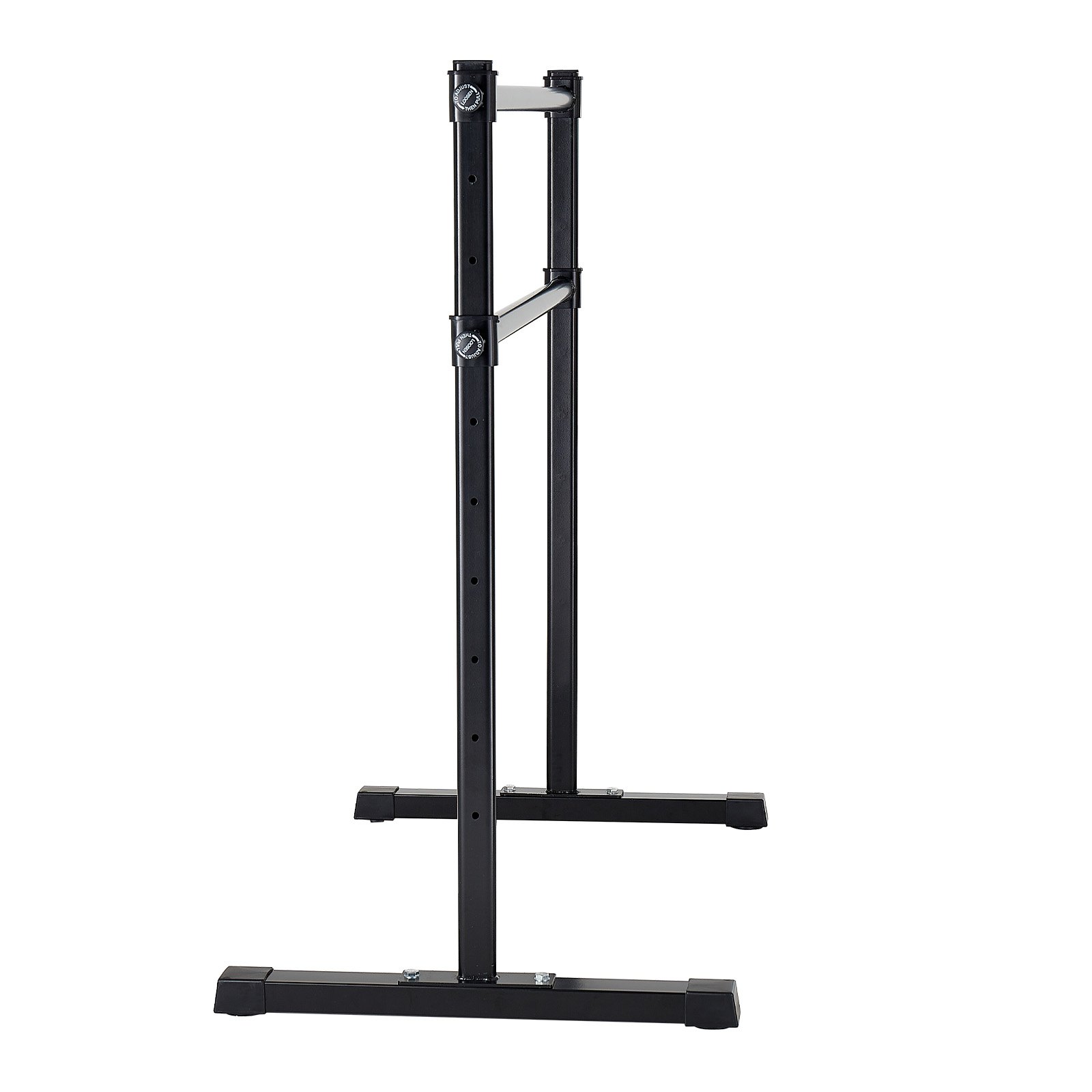 VEVOR Barra Doble de Ballet Independiente, 10 Niveles, Barra Elástica de Metal para Ejercicios de Entrenamiento de Equilibrio y Relajación, Portátil, 1315 x 678 x 1230 mm, Carga 159 kg, Negro