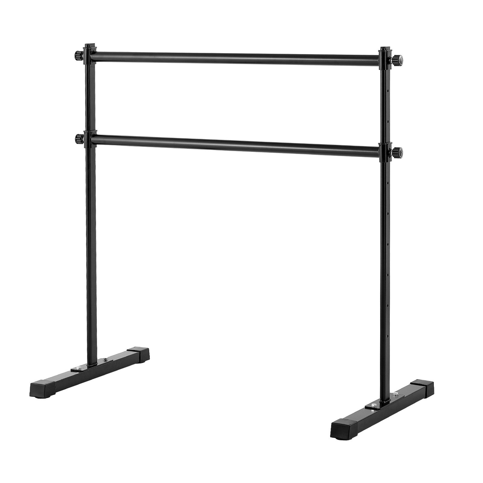 VEVOR Barra Doble de Ballet Independiente, 10 Niveles, Barra Elástica de Metal para Ejercicios de Entrenamiento de Equilibrio y Relajación, Portátil, 1315 x 678 x 1230 mm, Carga 159 kg, Negro