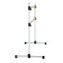 VEVOR Barra de Baile Independiente Doble, Altura Ajustable 170-1165 mm, Barra Elástica de Madera para Ejercicios de Ballet, Entrenamiento de Equilibrio y Relajación, 1840 x 760 x 1180 mm, Plata
