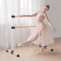 VEVOR Ballet Barre, Double Beechwood Barre Bar for Home, Freestanding Portable Ballet Stretching Dance Bars, Height Adjustable Anti-Wobble Fitness Gym Equipment, for Pilates Balance Workout