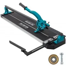 VEVOR Cortador de azulejos de alta resistencia de 3/5 pulgadas con tapa azul de 31 pulgadas y un riel único de posicionamiento Preciso con láser