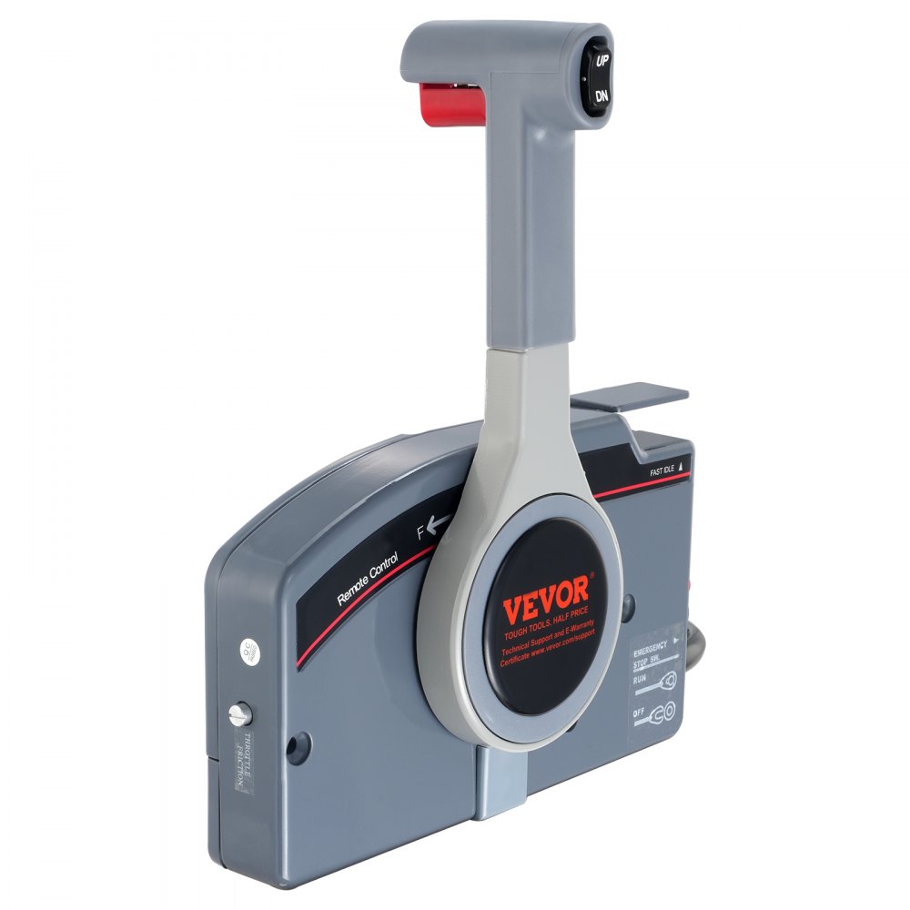 VEVOR Caja de control remoto fueraborda compatible con Yamaha PT de 4 tiempos 703-48205-16, control de acelerador de barco de montaje lateral, con interruptor de ajuste, arnés de 10 pines