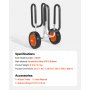 VEVOR Remolque Vertical para Kayak, Remolque de Kayak 520 x 500 x 680 mm con Neumáticos de Goma Maciza de 25,4 cm y Soportes Carga de 68 kg, Carrito para Tabla de Surf de Remo, Kayaks, Canoas
