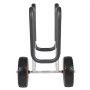 VEVOR Kayak Cart, 68.0 kg Load Capacity, Stand Up Paddle Board Trolley with 25.4 cm Solid Rubber Tires & Kickstands, Paddle Board Carrier with Ratchet Strap for Paddleboard & Surfboard Transport