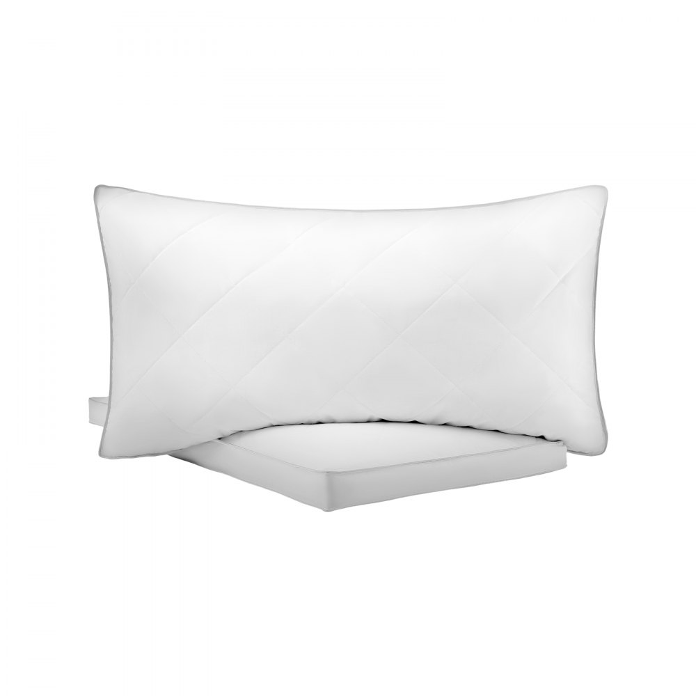 VEVOR Almohadas de Cama, 2 Piezas, Tamaño King 910 x 500 mm, Almohadas de Hotel de Lujo con Relleno Alternativo de Plumón Original, Sujetas y Mullidas, ideales para Descanso y Relajación, Blanco