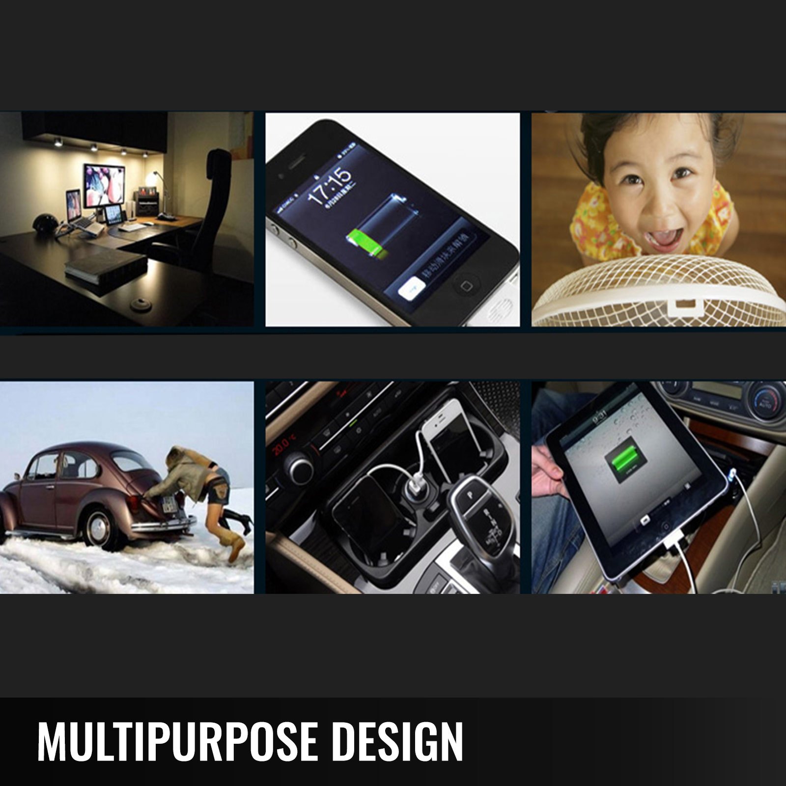 Vevor Inversor Onda Pura Convertidor Transformador Usb 12 v 230 v 1500 W Negro