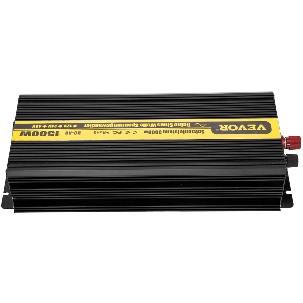 Vevor Inversor Onda Pura Convertidor Transformador Usb 12 v 230 v 1500 W Con Lcd