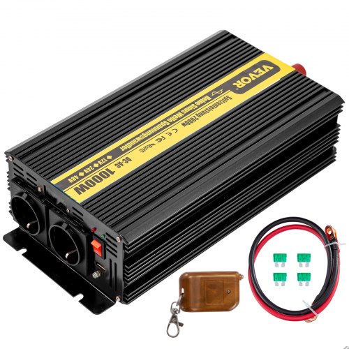 Vevor Inversor De Corriente De Onda Sinusoidal Pura 1000w 2000w Dc 12v A Ac 230v