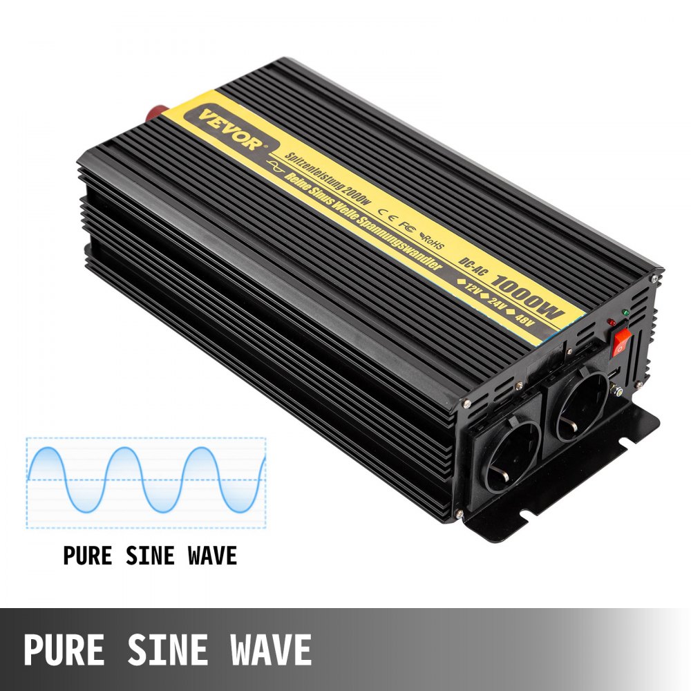 Inversor DC 12V a AC 220V 1000W onda senoidal Pura