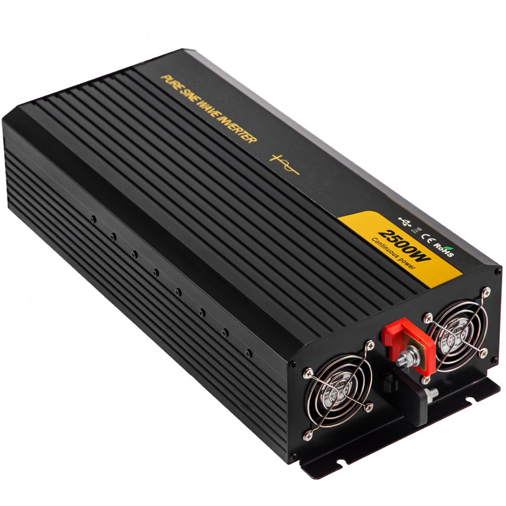 Vevor Inversor De Corriente Onda Sinusoidal Pura 2.500 W Convertidor 12 V 240 V