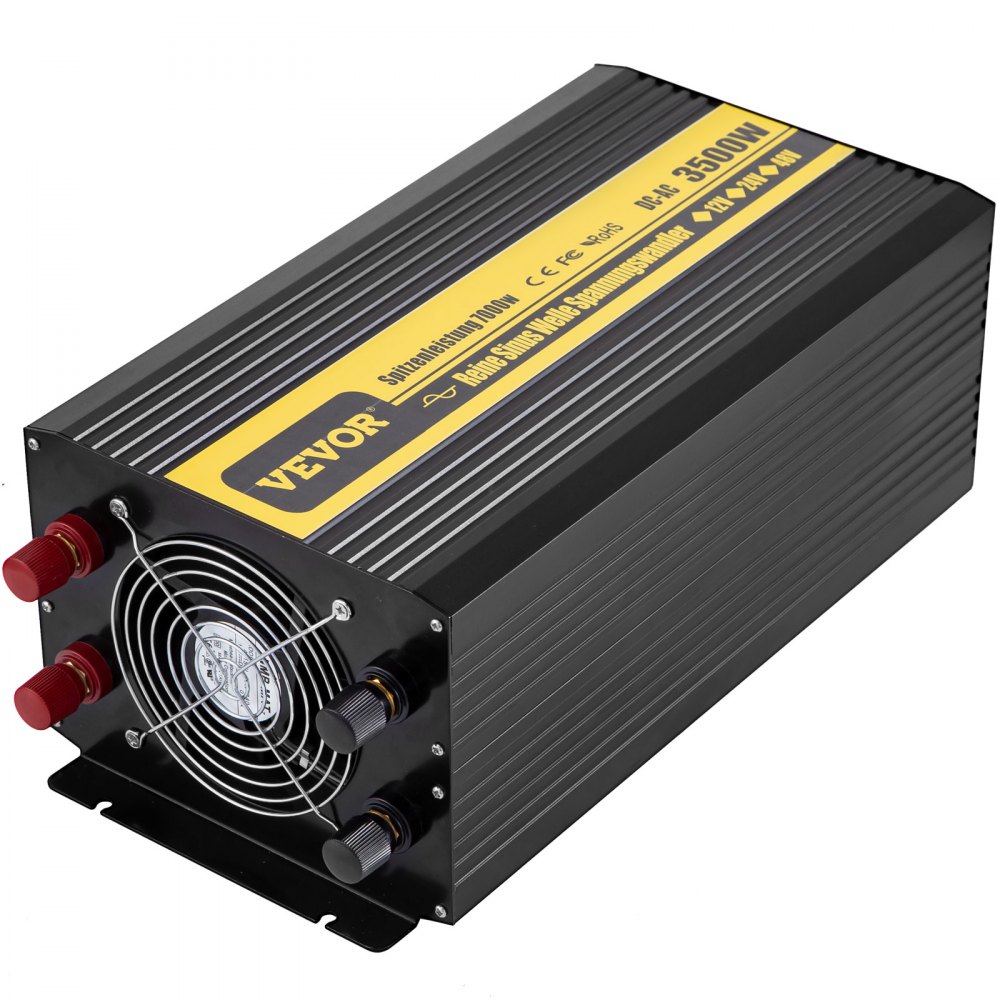 Vevor Inversor Onda Pura Convertidor Transformador Usb 12 v 230 v 3500 W Negro