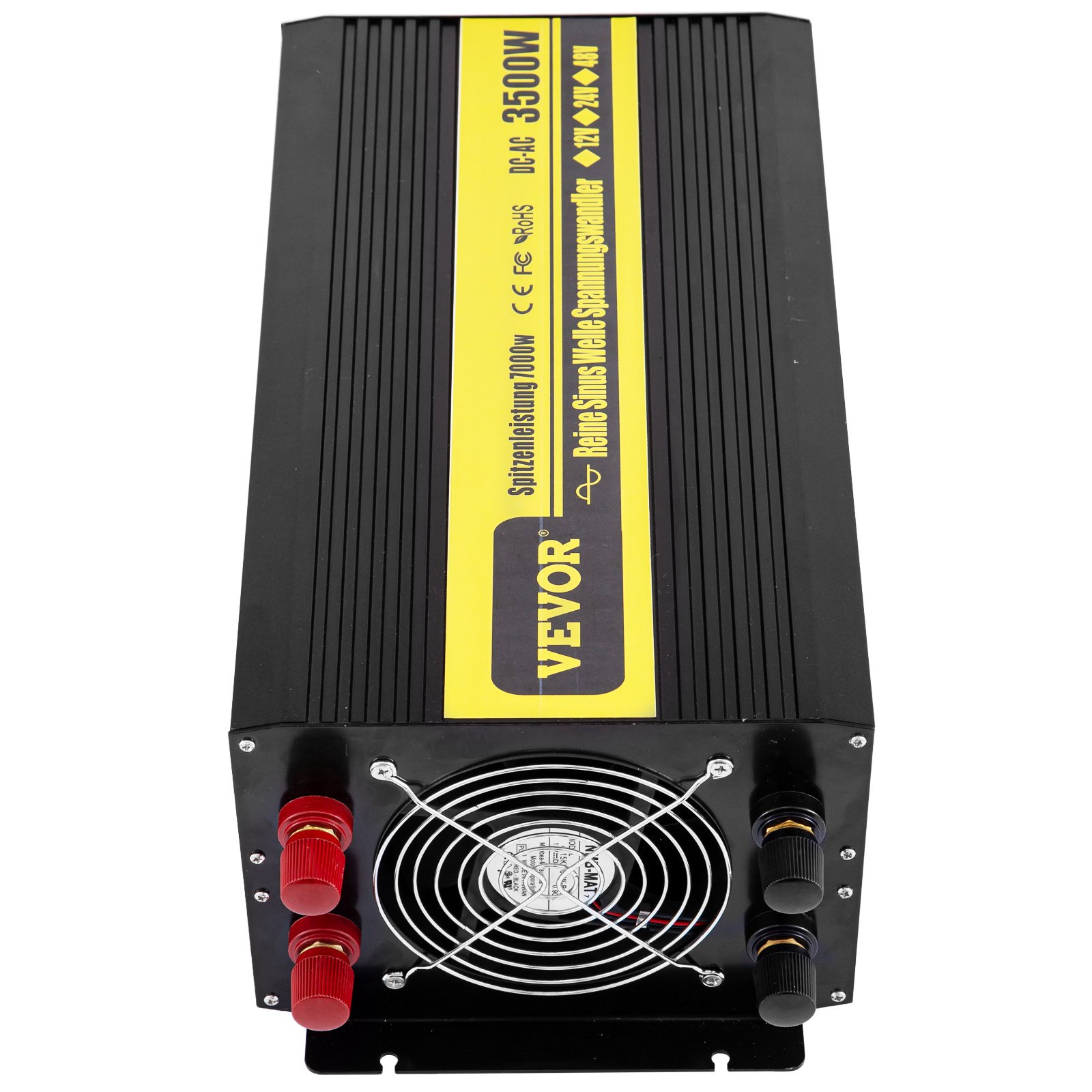 Vevor Inversor Onda Pura Convertidor Transformador Usb 12 v 230 v 3500 W Negro