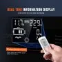 VEVOR Inversor de Corriente de Onda Sinusoidal Pura Inversor de Corriente 3000 W CC 12 V a CA 230 V con 2 Salidas de CA, 2 Puertos USB, 1 Puerto Tipo C y Control Remoto para teléfonos inteligentes, PC