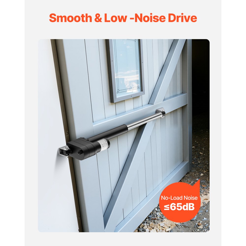 VEVOR Actuador Lineal 12 V, Carrera de 150 mm, 9000 N, Resistente al Agua IP65, 5 mm/s, con Soportes de Montaje para Contenedores de Maquinaria Industrial y Sistemas de Elevación Pesada, Negro