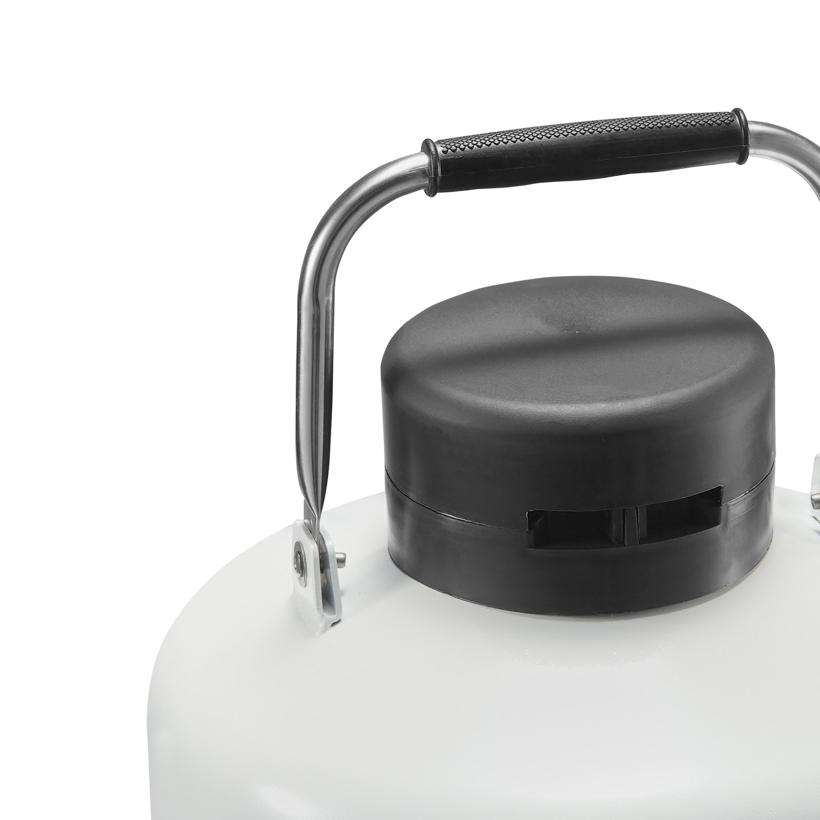 Tanque de nitrógeno líquido VEVOR, contenedor de nitrógeno líquido de aleación de aluminio de 10 L, Dewar de tanque LN2 con 6 botes y bolsa de transporte con correas, tanque criogénico para la industria de la belleza, conservación de semen, científico