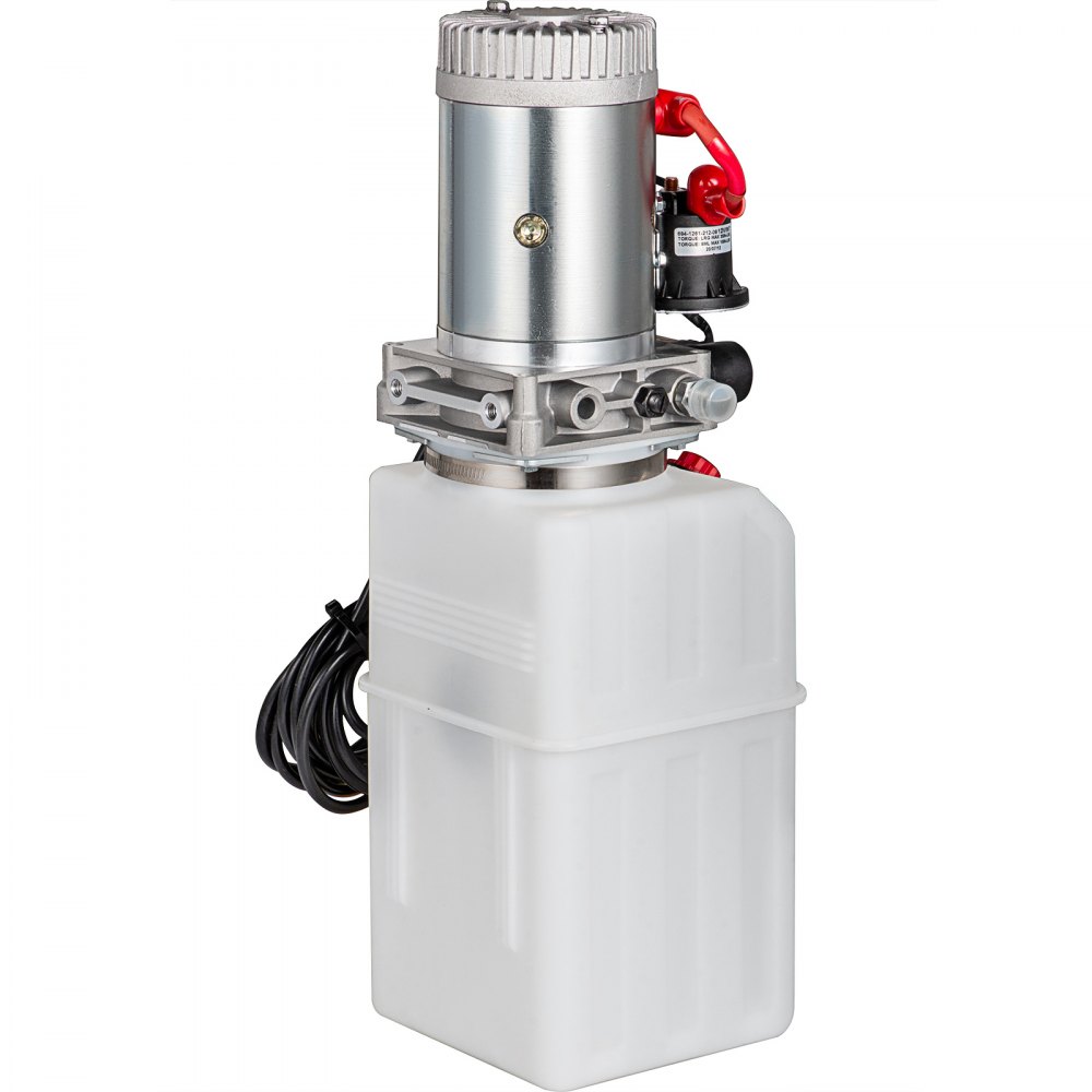 Bomba Hidráulica Eléctrica 7l De Acción Simple Con Remoto Para Remolque Volquete