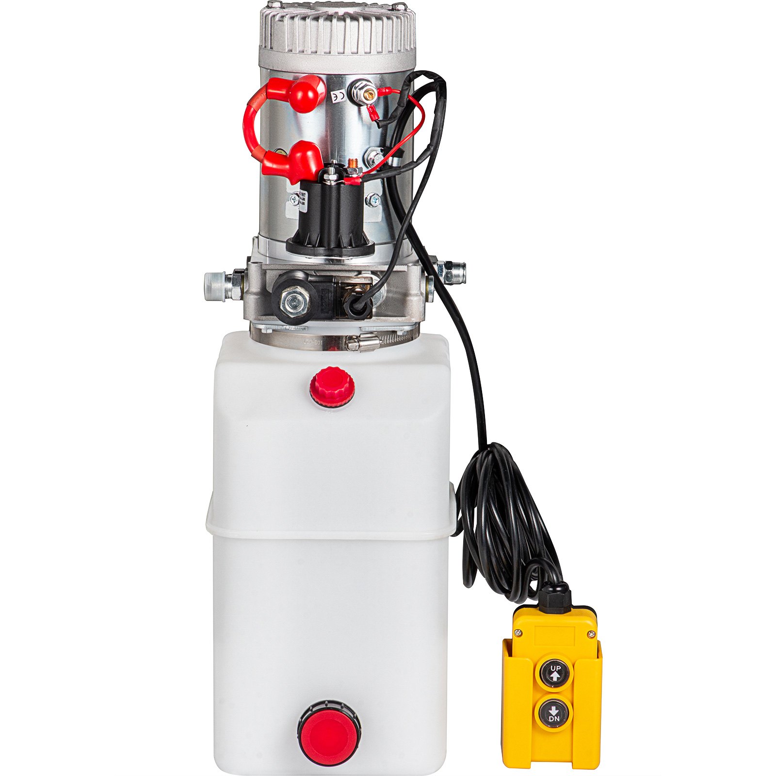 Bomba Hidráulica Eléctrica 7l De Acción Simple Con Remoto Para Remolque Volquete